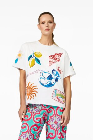 Tričko Goldbergh Medira Short Sleeve Top White