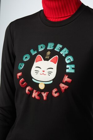 Tričko Goldbergh Neko Long Sleeve Top Black