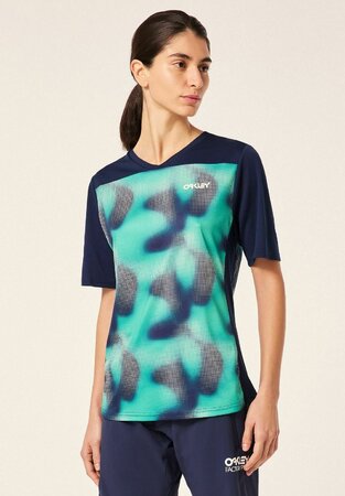 Tričko Oakley W Maven Coast SS Jersey Organic Spots Mint Green Tričko Oakley W Maven Coast SS Jersey Organic Spots Mint Green