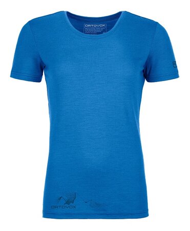 Tričko Ortovox W's 185 Merino Logo Spray TS Sky Blue