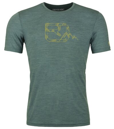 Tričko Ortovox 120 Cool Tec Mountain Logo Ts Dark Pacific Blend