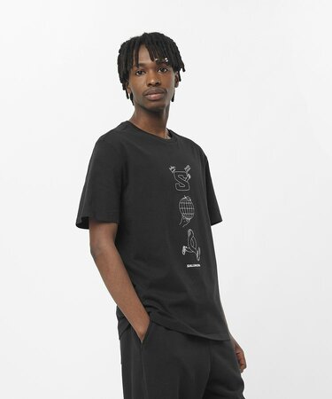 Tričko Salomon Worthy Ss Tee Deep Black