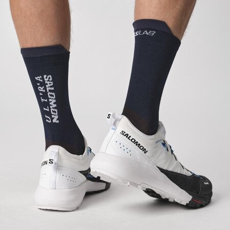 Turistické topánky Salomon S LAB Alpinway White/Black/Transcend Blue