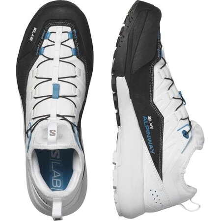 Turistické topánky Salomon S LAB Alpinway White/Black/Transcend Blue