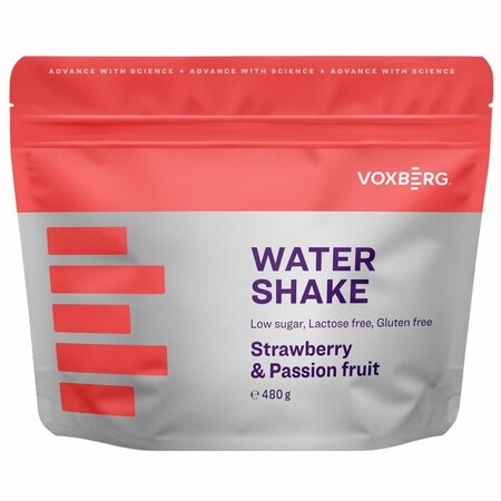 Proteínový nápoj Voxberg Clear Water Shake Jahoda & marakuja 480g