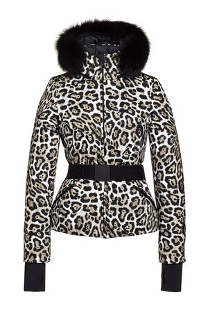 Lyžiarska bunda Goldbergh WILD Ladies Real Fox Fur Leopard