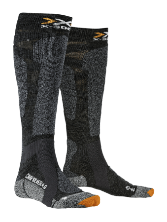 Lyžiarske ponožky X-Bionic Carve Silver 4.0 Anthracite Melange/Black Melange 20/21