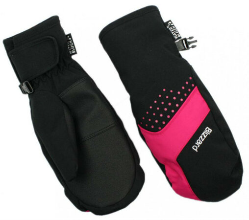 Lyžiarske rukavice Blizzard Mitten Junior ski gloves black/ pink 19/20