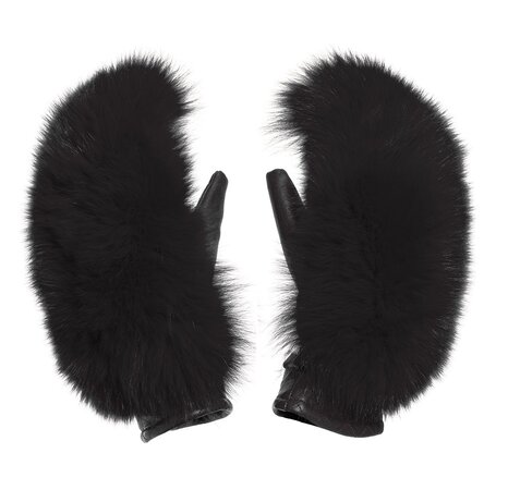 Lyžiarske rukavice Goldbergh HANDO Real Coyote + Real Fox Fur Black
