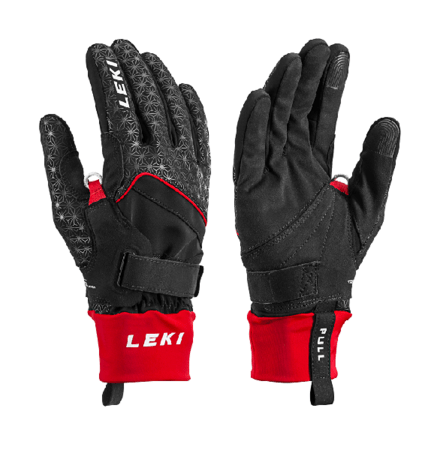 Lyžiarske rukavice Leki Nordic Circuit Shark Black/Red 20/21