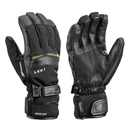Lyžiarske rukavice Leki Performance S GTX Black/ Lime 18/19