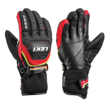 Lyžiarske rukavice Leki Worldcup Race Coach Flex S Junior RedITC Black/ Red 18/19