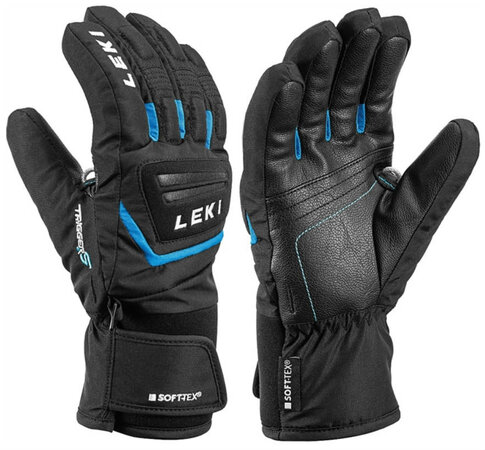 Lyžiarske rukavice Leki Griffin S Junior Black/ Cyan 19/20 Lyžiarske rukavice Leki Griffin S Junior Black/ Cyan 19/20