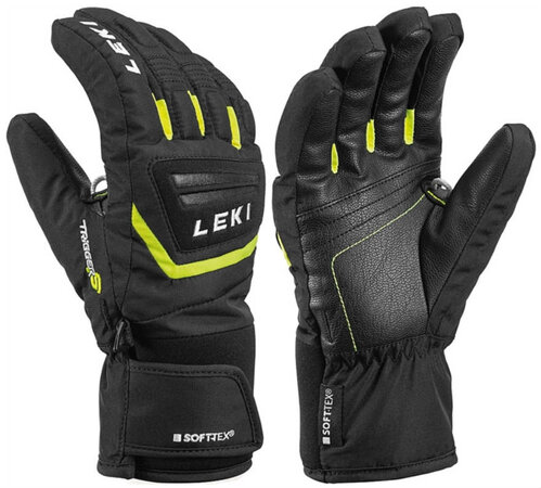 Lyžiarske rukavice Leki Griffin S Junior Black/ Yellow 19/20