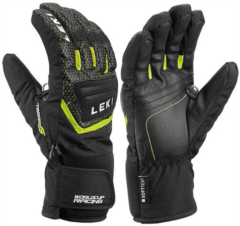 Lyžiarske rukavice Leki Worldcup S Junior Black/ Ice/ Lemon 19/20 Lyžiarske rukavice Leki Worldcup S Junior Black/ Ice/ Lemon 19/20