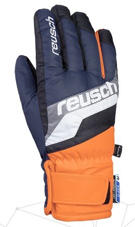 Lyžiarske rukavice Reusch Dario R-Tex XT JR dress blue / white / orange 19/20