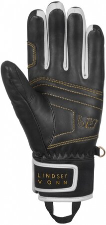 Lyžiarske rukavice Reusch Lindsey vonn black / white / gold 19/20