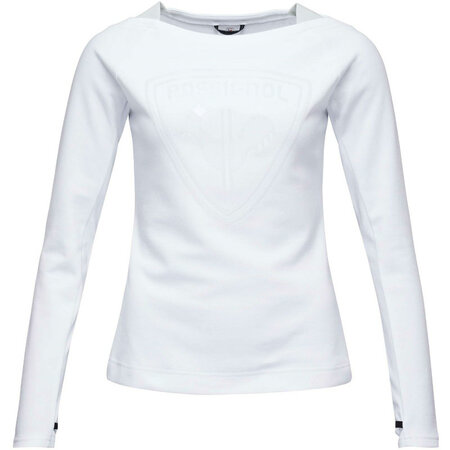 Mikina Rossignol W lifetech Round Neck White 19/20