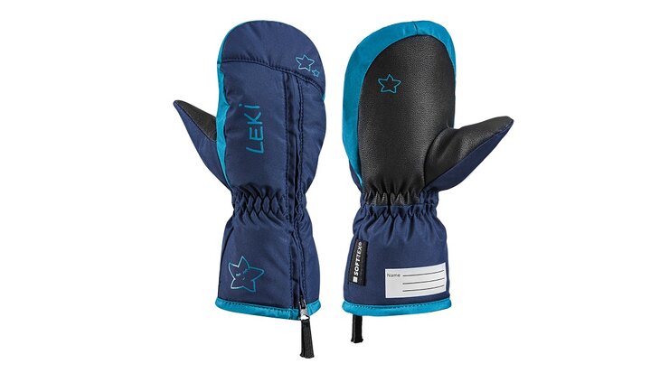 Lyžiarske rukavice Leki Glove Little Snow Mitt cyan/ sky 19/20