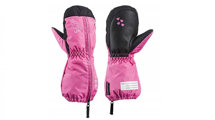 Lyžiarske rukavice Leki Little Sleeve Mitt pink/ black 19/20