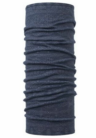 Nákrčník Buff wool lightweight patterned edgy denim