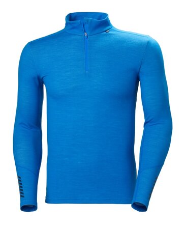 Pánske termo tričko Helly Hansen Lifa Merino Midweight 1/2 Zip electric blue