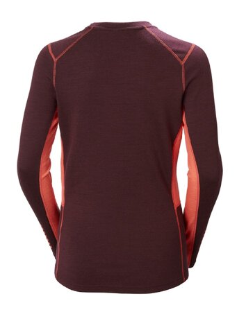 Dámske termo tričko Helly Hansen W Lifa Merino Midweight Crew Wild Rose
