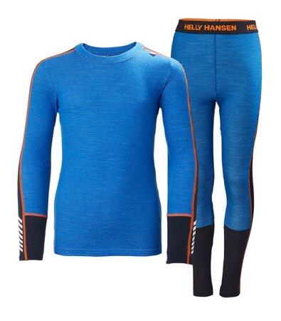 Detský termo set Helly Hansen JR Lifa Merino Midweight Set Sonic Blue