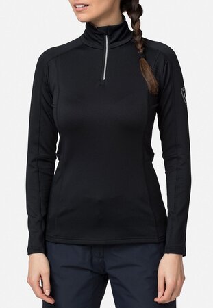 Dámske funkčné tričko Rossignol W Classique 1/2 Zip Black