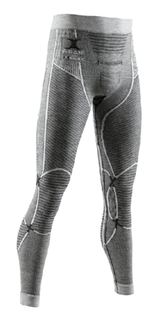 Pánske termo legíny X-Bionic Apani 4.0 Merino Pants LNG Men Black/Grey/White
