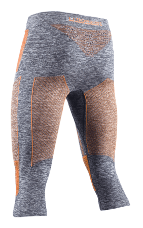 Pánske termo legíny X-Bionic Energy Accumulator 4.0 Melange Pants 3/4 Men Grey Melange/Orange