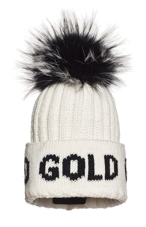 Čiapka Goldbergh HODD Beanie Real Racoon Fur White 20/21
