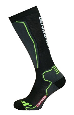 BLIZZARD Compress ski socks black/yellow BLIZZARD Compress ski socks black/yellow
