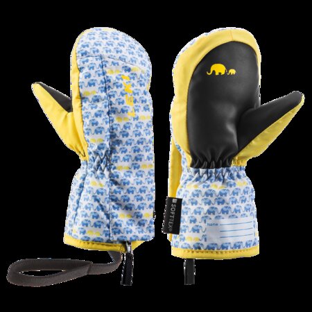 Lyžiarske rukavice Leki Little Elephant Zap Mitt Blue/Yellow 17/18