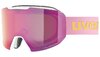 Lyžiarske okuliare Uvex Evidnt ATTRACT WE White Dl/FM Rose Green