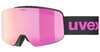 Lyžiarske okuliare Uvex Pwdr FM Black Matt DL/Pink Clear