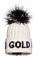 Čiapka Goldbergh Hodd Beanie Real Raccoon Fur White