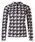 Funkčné tričko Perfect Moment 1/4 Zip Base Layer Top B&W Houndstooth