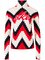 Dámsky sveter Perfect Moment Chevron Roll-Neck Sweater Chevron Print/Red