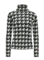 Dámsky sveter Perfect Moment Houndstooth Merino Wool Turtleneck Black & White