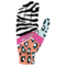 Rukavice Crazy Idea Gloves Touch Black Zebra