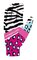 Rukavice Crazy Idea Gloves Touch Woman Black/Zebra