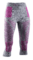 Dámske termo legíny X-Bionic Energy Accumulator 4.0 Melange Pants 3/4 WMN Grey Melange/Pink