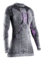 Dámske funkčné tričko X-Bionic Apani 4.0 Merino Shirt Round Neck LG SL WMN Black/Grey/Magnolia