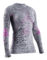Dámske termo tričko X-Bionic Energy Accumulator 4.0 Melange Shirt Round Neck LG SL WMN Grey Melange/Pink