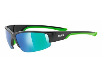 Okuliare Uvex sportstyle 215 black mat green/mirror green S3