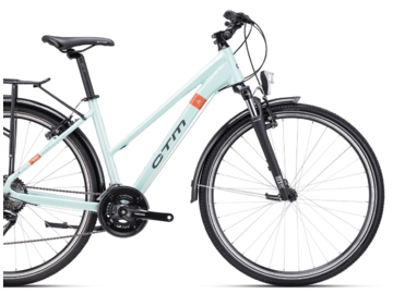Bicykel CTM Bora 1.0 Trek Matná Svetlotyrkysová Perleť / Sivá 2025
