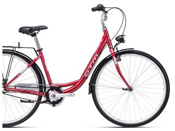 Bicykel CTM Rita 1.0 Matná Tmavočervená Perleť / Strieborná 2025