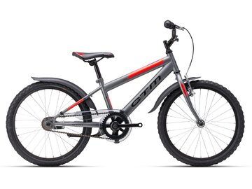 Bicykel CTM Scooby 1.0 Matná Šedá / Neónová Červená 2024
