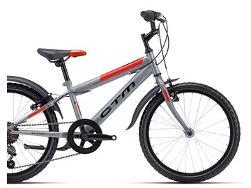 Bicykel CTM Scooby 1.0 Matná Šedá / Neónová Červená 2024